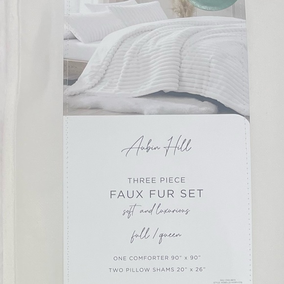 Anbin Hill THREE PIECE FAUX FUR COMFORTER SET - Picture 3 of 4
